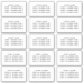 ゲスト住所 シール15招待状エンベロープ シール (正面)