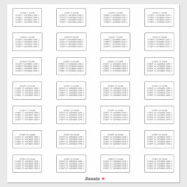 ゲスト住所 シール28招待状封筒 シール