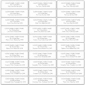 ゲスト住所 シール30招待状エンベロープ シール (正面)