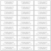 ゲスト住所 シール30招待状エンベロープ シール (正面)