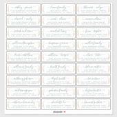 ゲスト住所 シール: ORDER ON 14"または8" シール (シート)