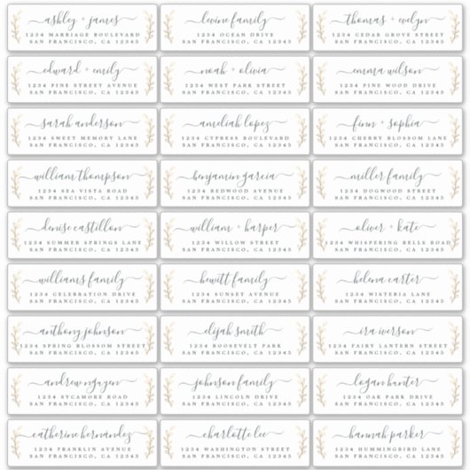 ゲスト住所 シール: ORDER ON 14"または8" シール (正面)