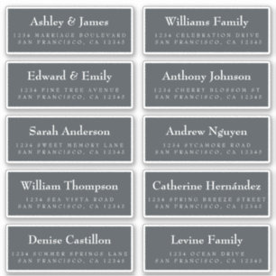 ゲスト住所 シール: ORDER ON 8"または6" シール