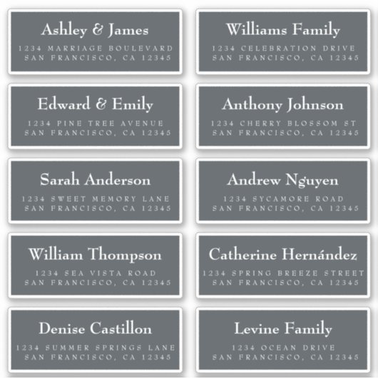 ゲスト住所 シール: ORDER ON 8"または6" シール (正面)