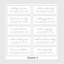 ゲスト住所 シールORDER 6"または8"シートのスクリプト！