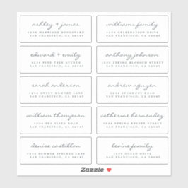 ゲスト住所 シールORDER 6"または8"シートのスクリプト! シール