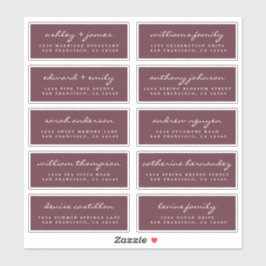 ゲスト住所 シールORDER 6"または8"シートのスクリプト! シール