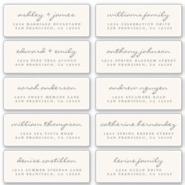 ゲスト住所 シールORDER 6"または8"シートのスクリプト! シール