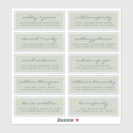 ゲスト住所 シールORDER 6"または8"シートのスクリプト! シール