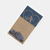 ゲスト使い捨てタオルロマンス金ゴールドとブルー (コーナー)