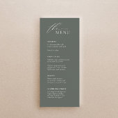 ゲスト名と結婚スクリプトを含むSage Greenのメニュー メニュー