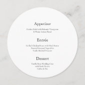 ゲスト名を使用したラウンドメニュー | ラグジュアリー結婚ズ メニュー (裏面)