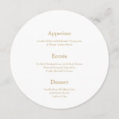 ゲスト名を使用したラウンドメニュー | ラグジュアリー結婚ズ メニュー (裏面)