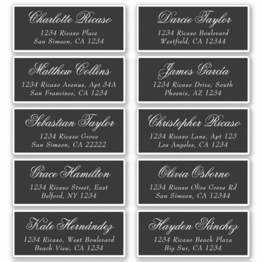 ゲスト名アドレスパーソナライズされた出荷ラベル シール (正面)