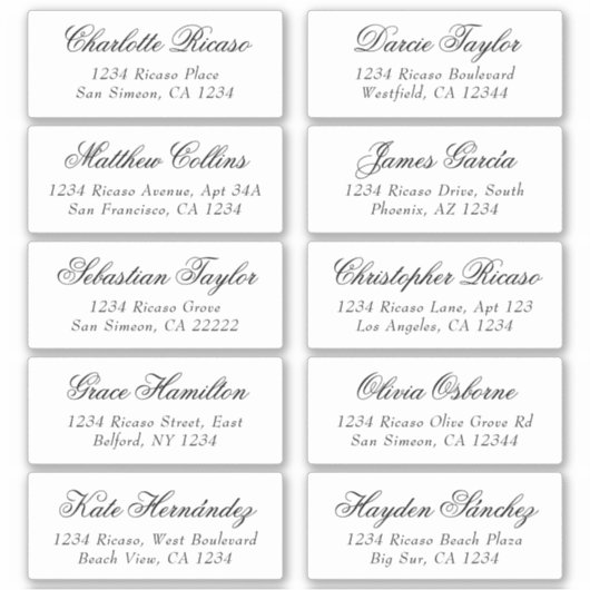 ゲスト名アドレスパーソナライズされた出荷ラベル シール (正面)