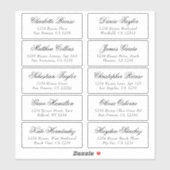 ゲスト名アドレスパーソナライズされた出荷ラベル シール (シート)