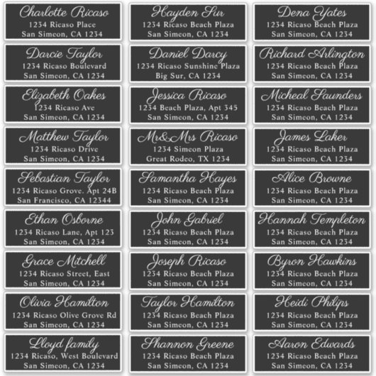 ゲスト名アドレス27パーソナライズされた出荷ラベル シール (正面)