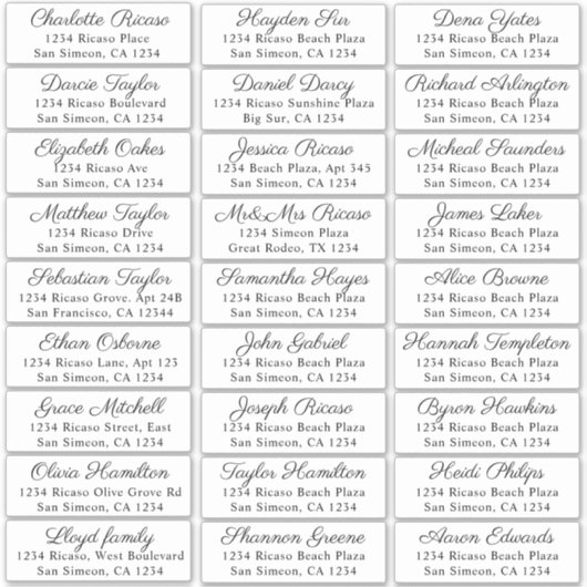 ゲスト名アドレス27パーソナライズされた出荷ラベル シール (正面)