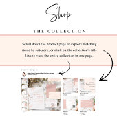 ゲスト名エレガント付きピーチシーティングプランカード