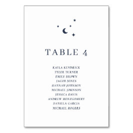 ゲスト名シンプル付き天体テーブル番号 テーブルナンバー