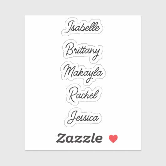 ゲスト名ステッカーラベル シール (シート)