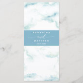 ゲスト名ダ結婚スティブルーウォーターカラーのメニュー メニュー (裏面)