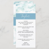 ゲスト名ダ結婚スティブルーウォーターカラーのメニュー メニュー (正面/裏面)