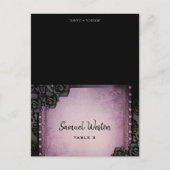 ゲスト名プリント座席表パープルゴシック ポストカード (正面)