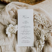 ゲスト名モダン付きのメニュ結婚ー・カード メニュー