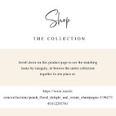 ゲスト名付きピーチクリームシーティングプランカード