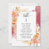 ゲスト名付きピーチ、ブルゴーニュのシーティングプランカード (裏面)