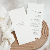 ゲスト名入りのモダンな結婚式メニューカード メニュー