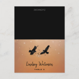 ゲスト名印刷テーブルカードRavens Halloween ポストカード