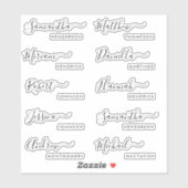 ゲスト名座席表と好意 シール (シート)