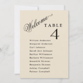 ゲスト名結婚付きシーティングプランカードBeige 招待状 (正面)