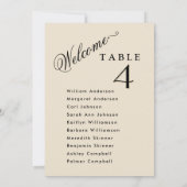 ゲスト名結婚付きシーティングプランカードBeige 招待状 (裏面)