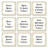 🕊️ゲスト名結婚表番号ステッカー シール (正面)