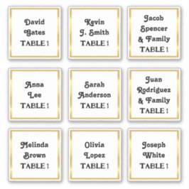 🕊️ゲスト名結婚表番号ステッカー シール