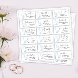 ゲスト差出人住所トイレデジュウブルーロマンチック シール