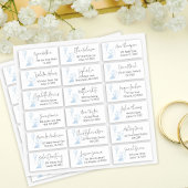 ゲスト差出人住所トイレデジュウブルーロマンチック シール