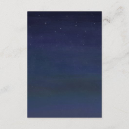 ゲスト情報を結婚する星の夜空の花輪 エンクロージャーカード (裏面)