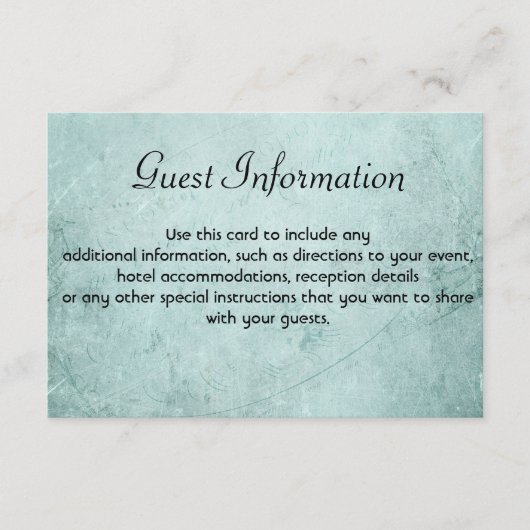 ゲスト情報カードオンヴィンテージ紙 エンクロージャーカード (正面)