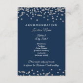 ゲスト情報シルバーグリッター紙吹雪ネイビー エンクロージャーカード (裏面)