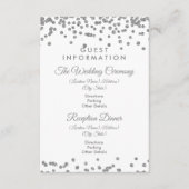 ゲスト情報シルバーグリッター紙吹雪ホワイト エンクロージャーカード (正面)