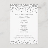 ゲスト情報シルバーグリッター紙吹雪ホワイト エンクロージャーカード (裏面)