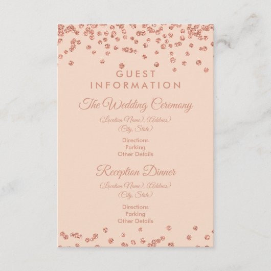 ゲスト情報バラ金ゴールドグリッター紙吹雪赤面 エンクロージャーカード (正面)