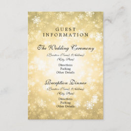 ゲスト情報金ゴールドの冬の不思議の国 エンクロージャーカード