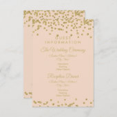 ゲスト情報金ゴールドグリッター紙吹雪赤面バラ エンクロージャーカード (正面/裏面)