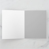 ゲスト感謝ジオメトリックシルバーウェディング サンキューカード (内部)