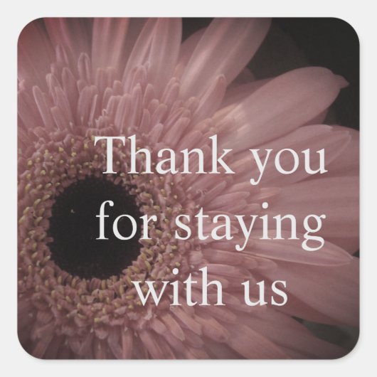 ゲスト感謝ホームレンタルフローラありがとう スクエアシール (正面)